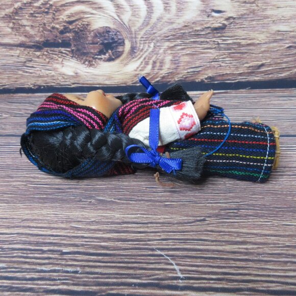 Mexican Mayan Aztec 7" Plastic/Vinyl Doll - Vintage - Picture 5 of 6